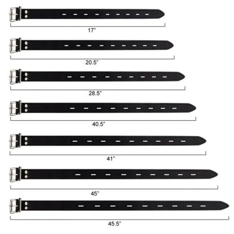 7Pcs PU Leather Bondage Set Straps Wrist Handcuffs Bed Bondages Body Harness Love Aid Belt Adult Game Sex Toys for Couple