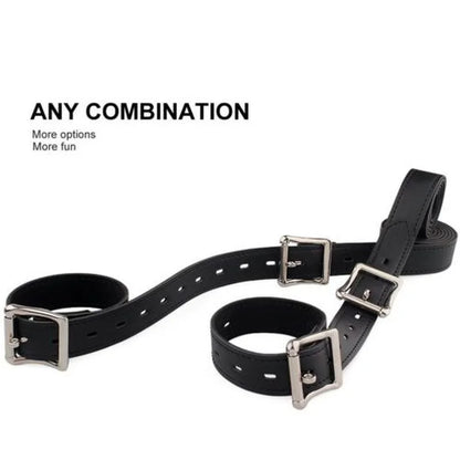 7Pcs PU Leather Bondage Set Straps Wrist Handcuffs Bed Bondages Body Harness Love Aid Belt Adult Game Sex Toys for Couple